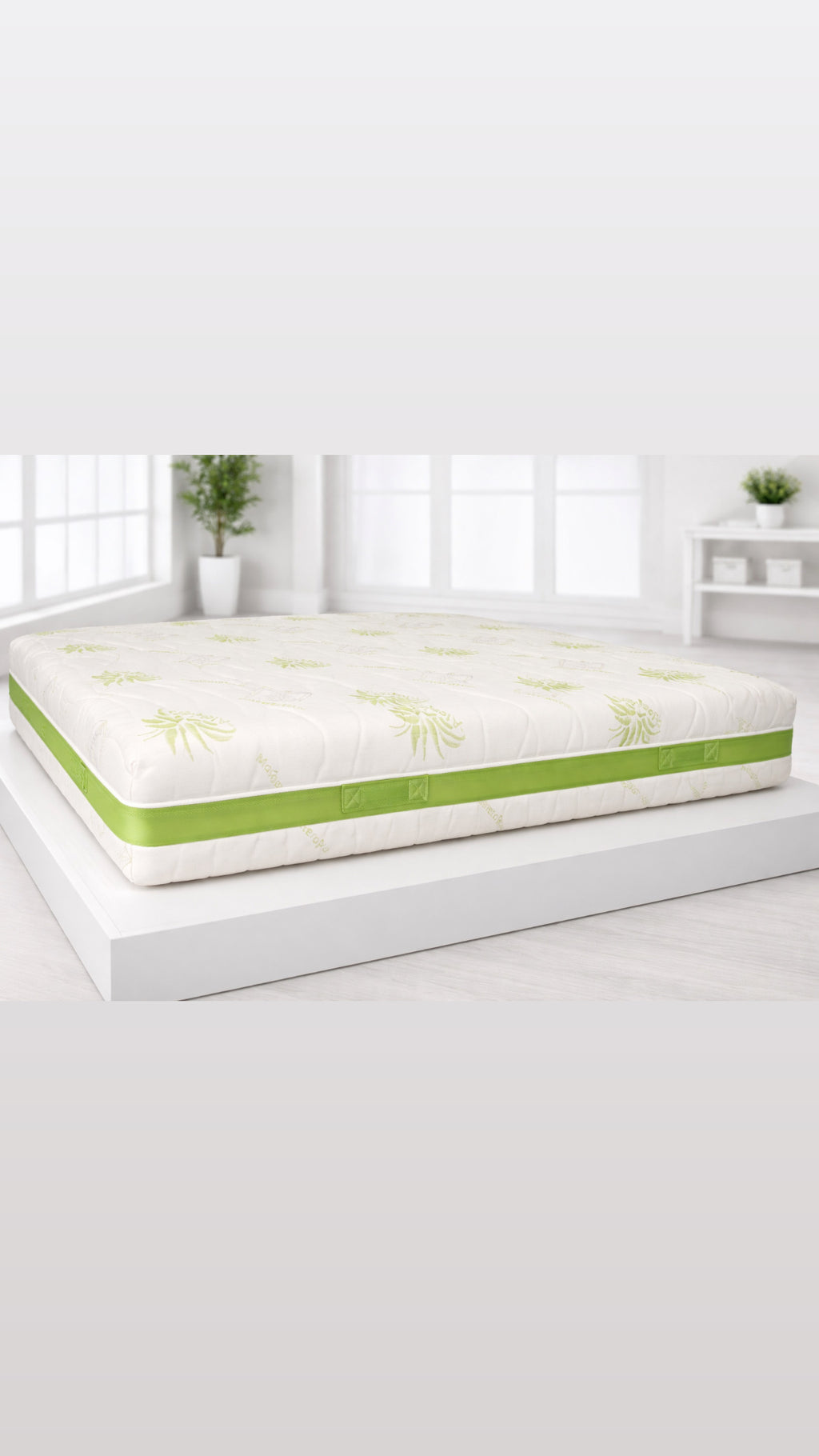 Materasso "Bandiera" Sfoderabile Memory In Tessuto Aloe Vera