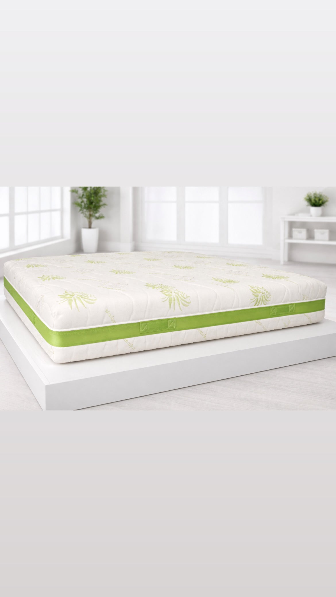 Materasso "Bandiera" Sfoderabile Memory In Tessuto Aloe Vera