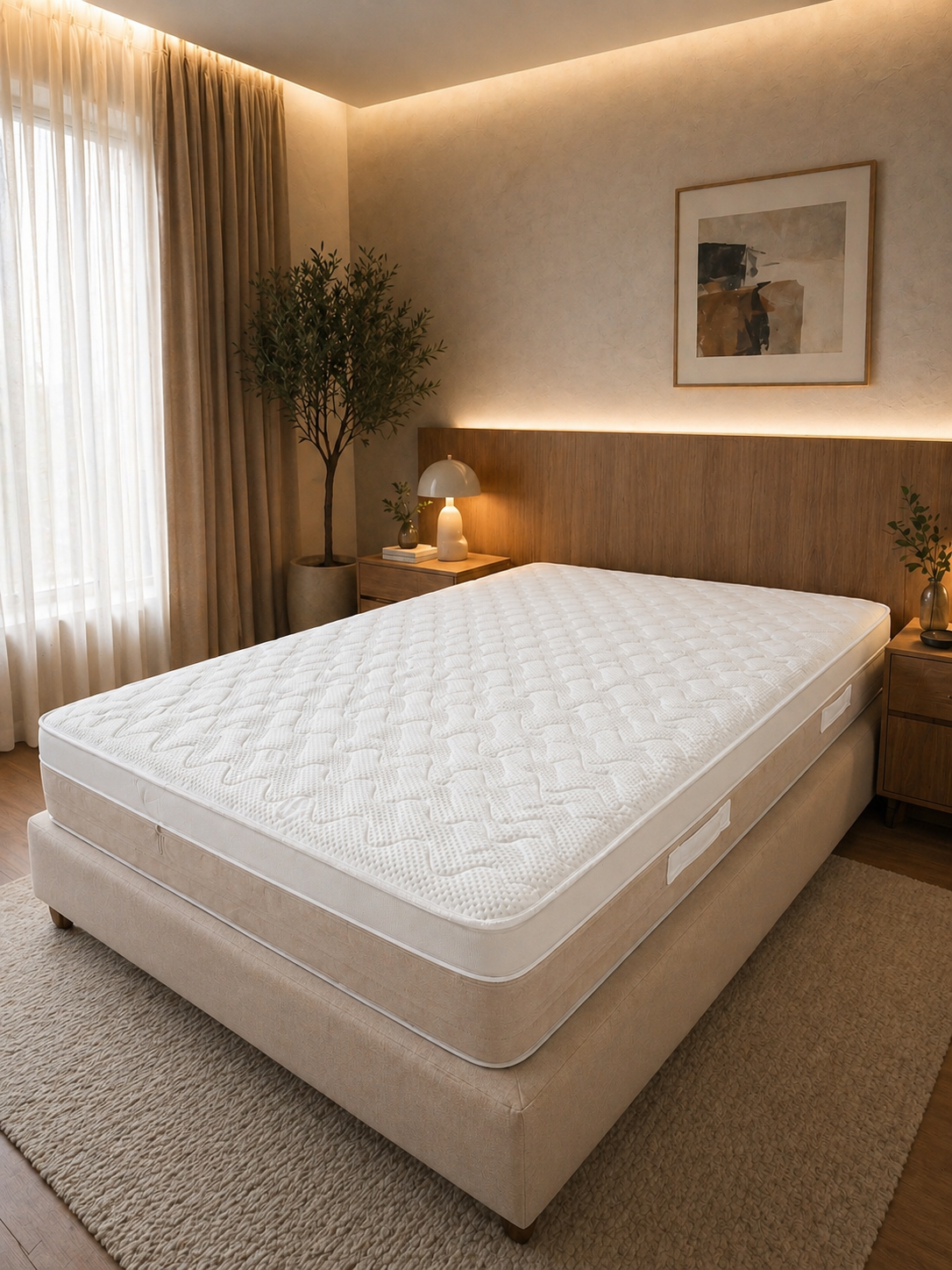 Materasso "Milano" Ibrido Sfoderabile in Tessuto Silver Fresh – Tecnologia Memory, Water Foam e Molle Insacchettate